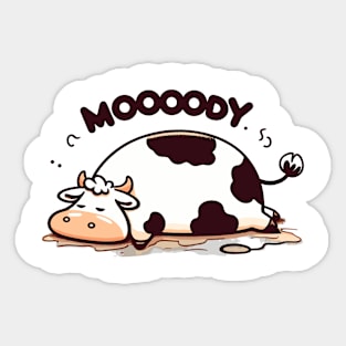 Mooooody Sticker